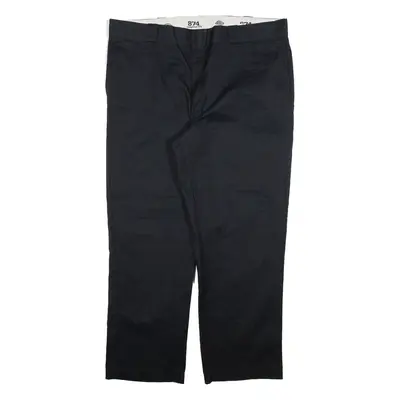DICKIES 874 Workwear Mens Trousers Black Regular Straight W42 L30