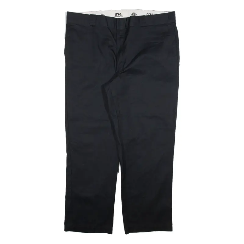 DICKIES 874 Workwear Mens Trousers Black Regular Straight W42 L30