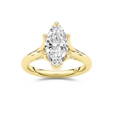 Alina Marquise Lab Grown Diamond Engagement Ring | 10K Yellow Gold 3 1/10 CT. TW.