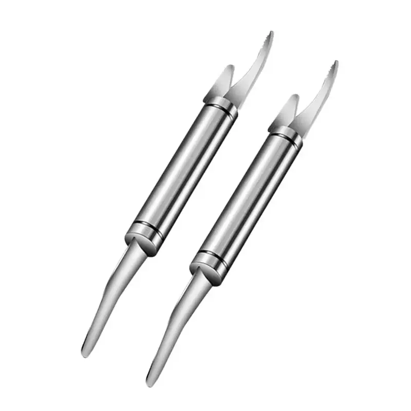 2-PCS Stainless steel shrimp line knife clean intestines dissect fish belly remove small tools open back tip peeling