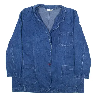 D.A.K Mens Denim Jacket Blue 90s L