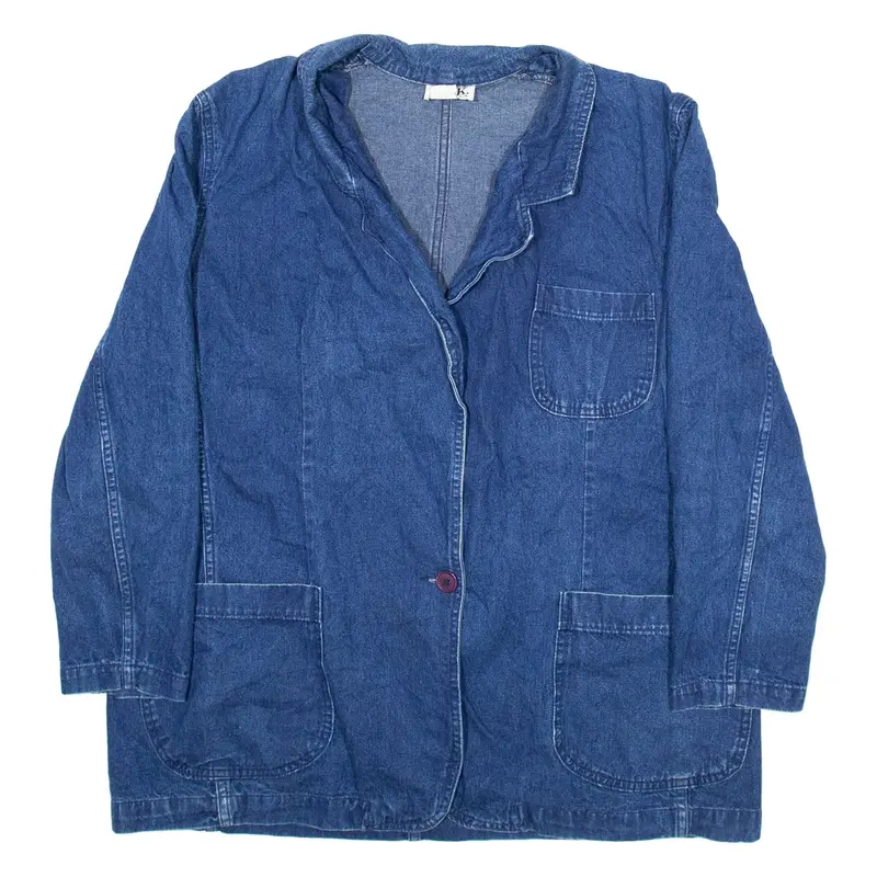 D.A.K Mens Denim Jacket Blue 90s L