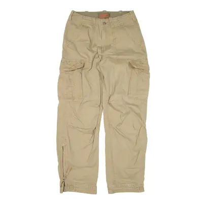MACHINA Cargo Trousers Beige Relaxed Straight Mens W30 L32