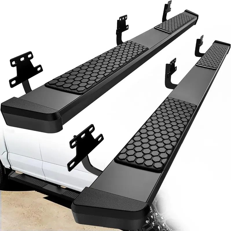 6 Inches Running Boards Replacement for 2009-2014 Ford F150 SuperCrew Cab, Black Side Steps Nerf Bar Rails