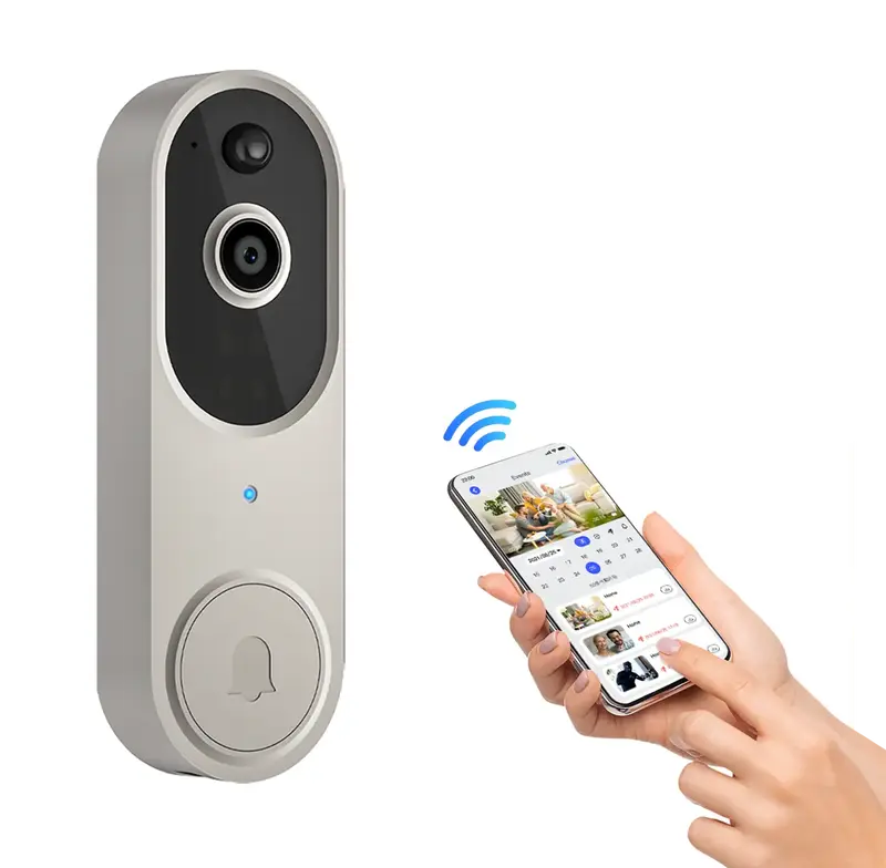 Wireless Video Doorbell Camera, Smart Security Doorbell Camera, 1080P, AI Human Detection , Night Vision, Instant Alert, Two ...