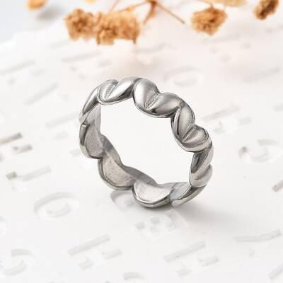 Heart 304 Stainless Steel Finger Ring