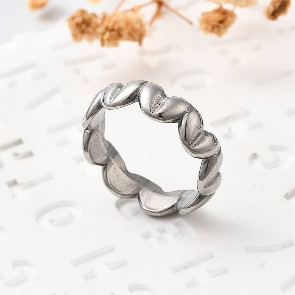 Heart 304 Stainless Steel Finger Ring