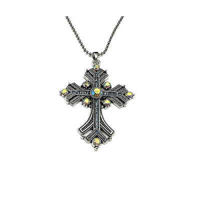 Cross Rhinestone Pendant Necklaces