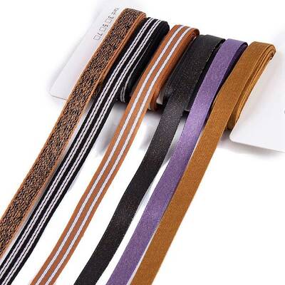 18Pcs 6 Styles Halloween Polyester & Polycotton Ribbons Sets