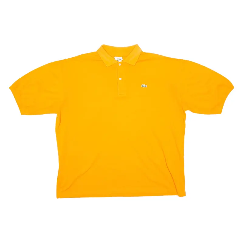 LACOSTE Mens Polo Shirt Orange Short Sleeve M