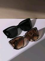 Unisex Simple Style Plain Color Sunglasses, Accessories for Men, Vintage Trendy Cat Eye Frame Sunglasses for Everyday Use, Fa...