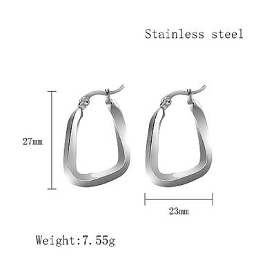 Non-Tarnish Stainless Steel Hoop Earrings for Women