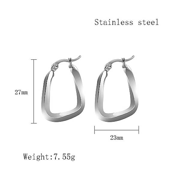Non-Tarnish Stainless Steel Hoop Earrings for Women