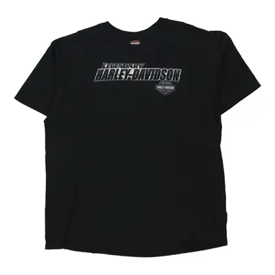 Manitowoc, WI Harley Davidson Graphic T-Shirt - 2XL Black Cotton