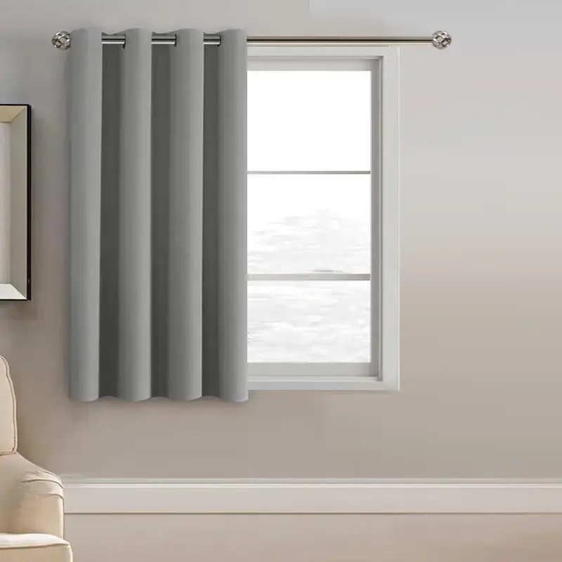 H.VERSAILTEX Blackout Curtain 1 Panel for Living Room Small Window Kitchen Blackout Curtains Energy Saving Solid Grommet Blac...