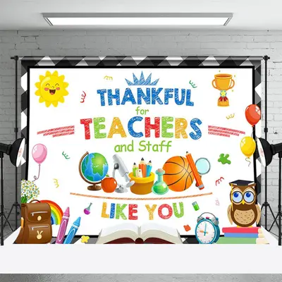 Thankful For Teacher Like You Sun Thank You Backdrop - Aperturee