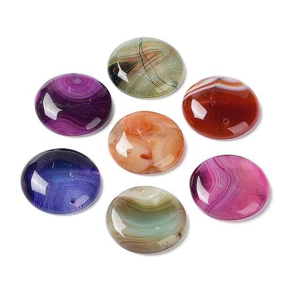 Natural Banded Agate/Striped Agate Pendants