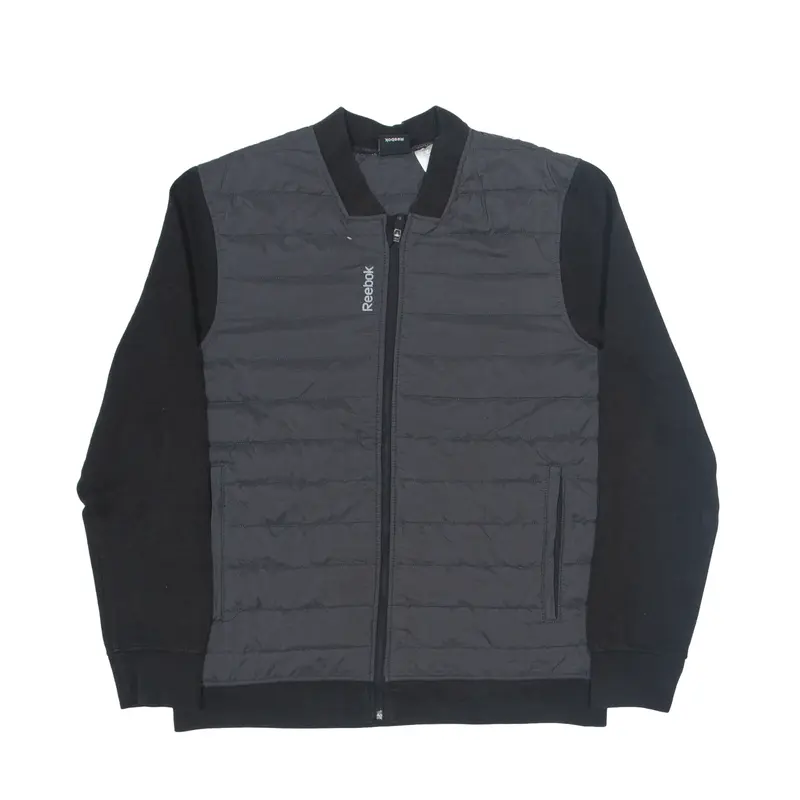 REEBOK Insulated Puffer Jacket Grey Colourblock Mens S