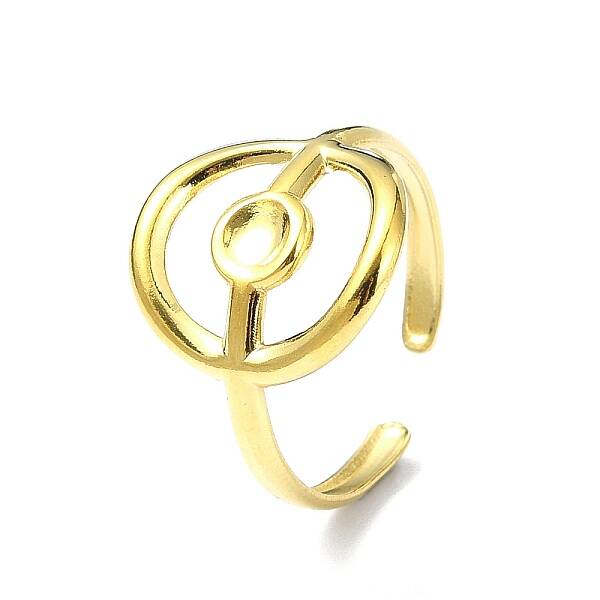 Ion Plating(IP) 304 Stainless Steel Open Cuff Ring