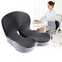 Non-Slip Memory Foam Seat Skin-Friendly Extended Zipper Easy Remove Wash Back Support Cushion Home & Outdoor & Car & Office