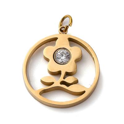 316 Stainless Steel Rhinestone Pendants