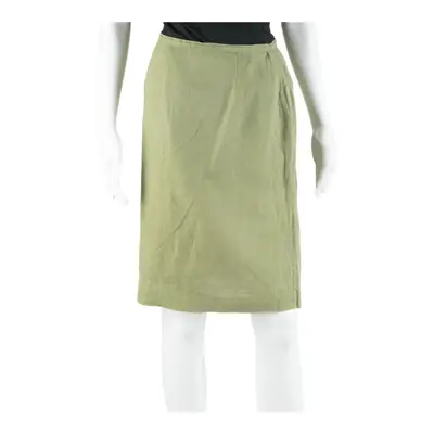 INLINO Pencil Knee Length Pencil Skirt Green Womens UK 12