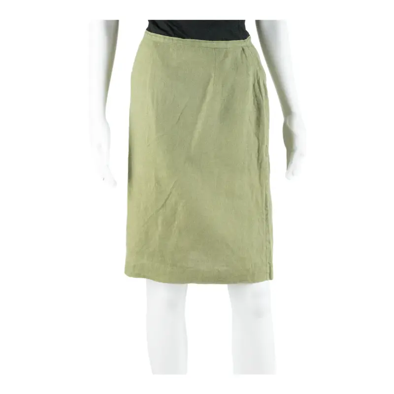 INLINO Pencil Knee Length Pencil Skirt Green Womens UK 12