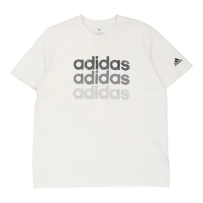 Adidas Spellout T-Shirt - Large White Cotton