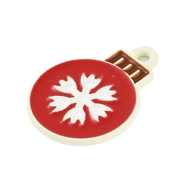 Christmas Theme Spray Painted Alloy Enamel Pendants