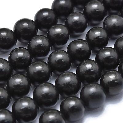 Natural Shungite Beads Strands