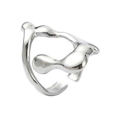 304 Stainless Steel Cuff Rings for Women