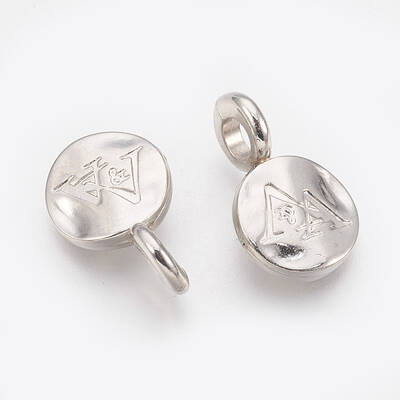 Flat Round CCB Plastic Pendants
