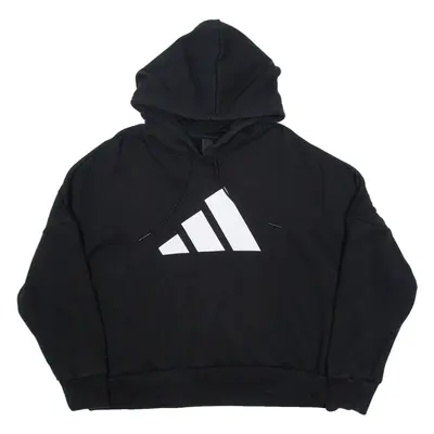 ADIDAS Womens Black Hoodie L