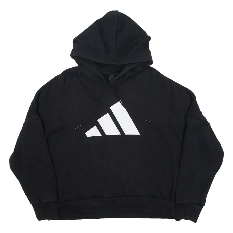 ADIDAS Womens Black Hoodie L