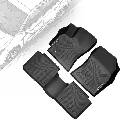 OEDRO Floor Mats for 2014-2019 Toyota Corolla with Automatic Transmission, All Weather Guard Full Set Floor Liners