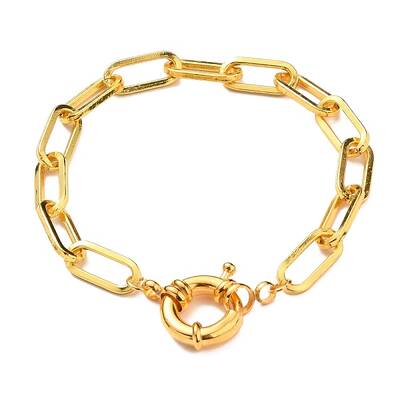 Brass Paperclip Chain Bracelets