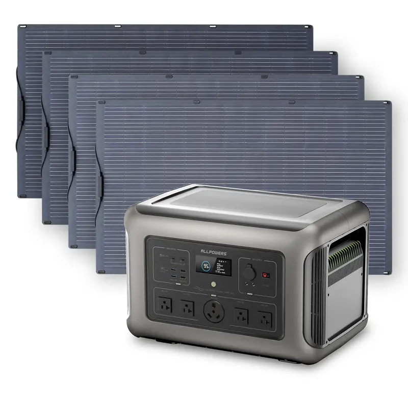 Solar Generator Kit 3200W Power Station 200W Flexible Solar Panel