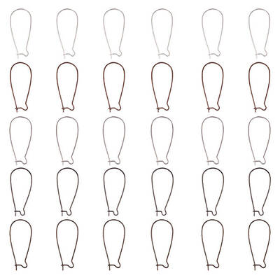 Brass Hoop Earrings Findings Kidney Ear Wires