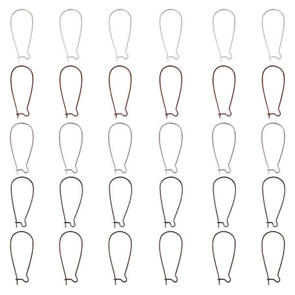 Brass Hoop Earrings Findings Kidney Ear Wires
