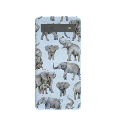 Powder Blue Elephant Parade Google Pixel 6a Case
