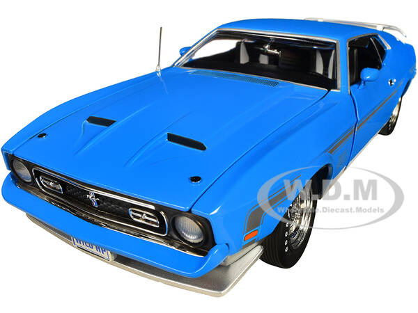 1972 Ford Mustang Mach 1 Grabber Blue with Silver Stripes \