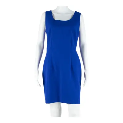 Womens Pencil Dress Blue 90s Sleeveless Knee Length M