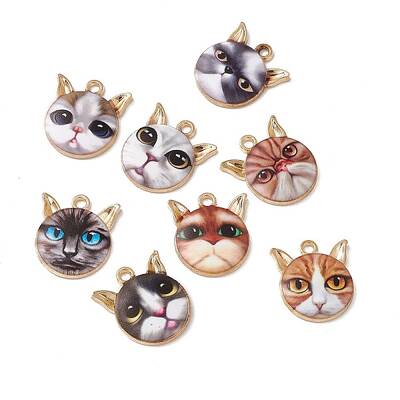 Rack Plating Alloy Enamel Pendants