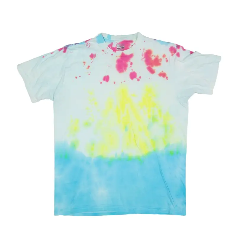 KIRKLAND Tie Dye T-Shirt Blue Short Sleeve Mens XL