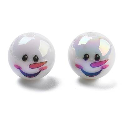 Christmas Theme UV Plating Acrylic Beads