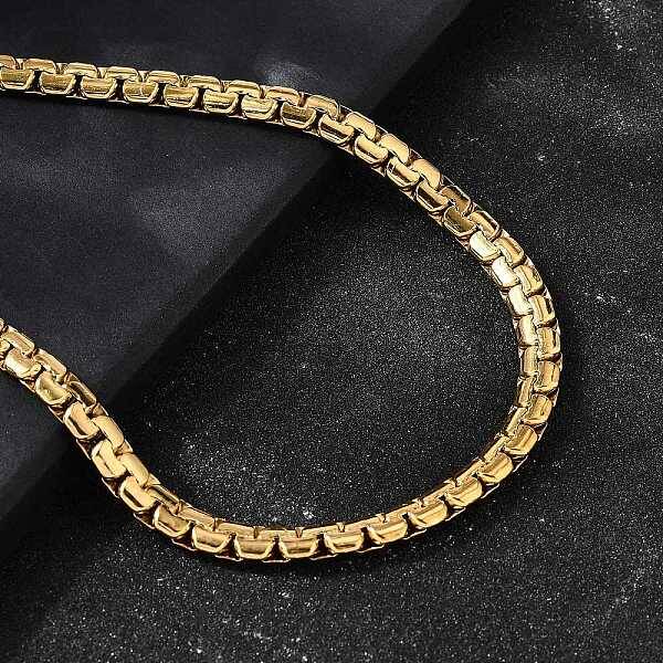 6MM 304 Stainless Steel Box Chain Necklaces for Men