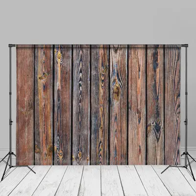 Dark Brown Vertical Wood Grain Portrait Backdrop - Aperturee