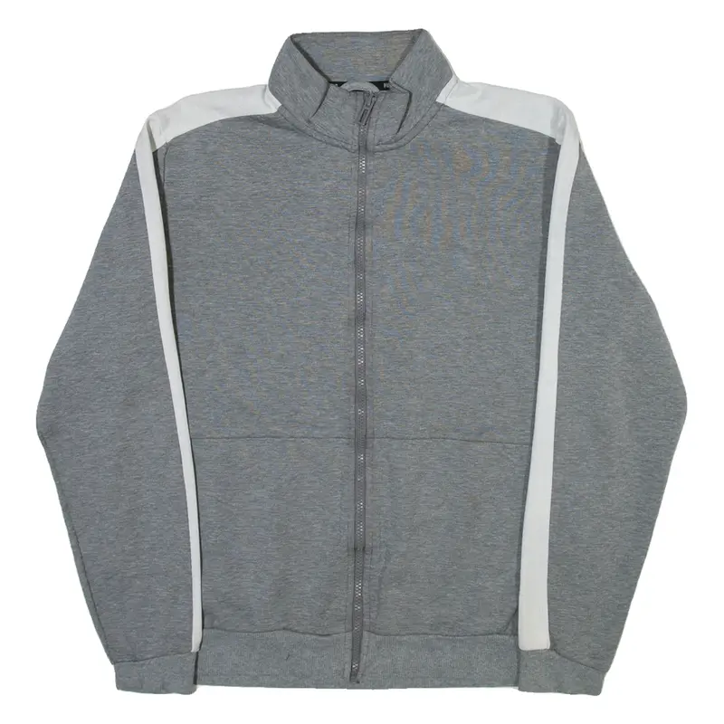 PUMA Full Zip Mens Sweatshirt Grey High Neck M