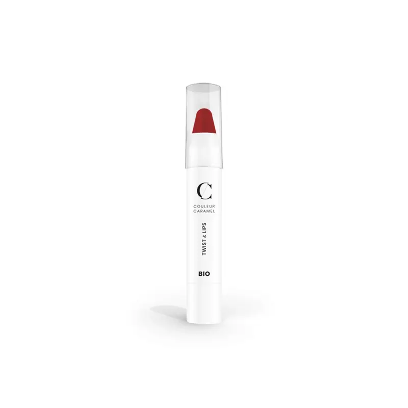 Couleur caramel Twist and Lipstick 407 Glossy Red 1un