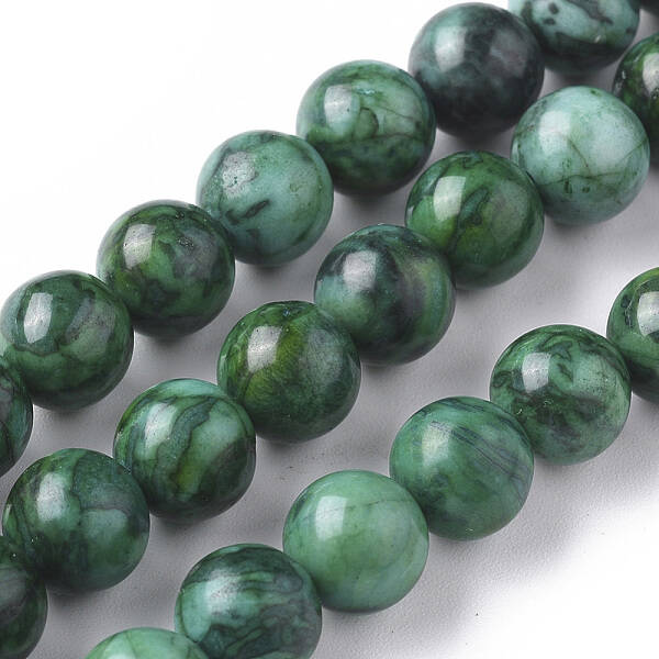 Natural Map Stone Picasso Jasper Beads Strands